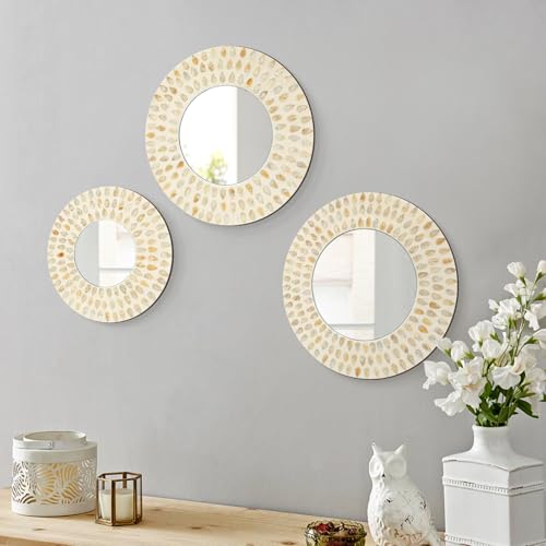 Boho Mirror Wall Decor for Living Room (3 Count)
