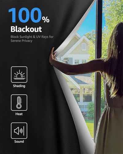 Blackout Curtains for Bedroom Portable 95"x60"