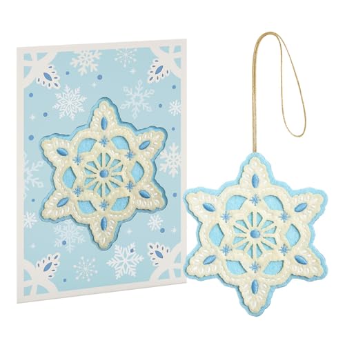 Icy Snowflake Christmas Card with Envelope