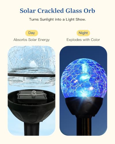 Outdoor Wind Spinners with Solar Light