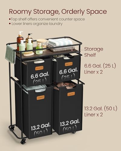 Laundry Sorter with Wheels