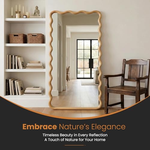 Wavy Wood Full Length Mirror