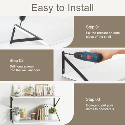 Deep Floating Shelves (2 Count)