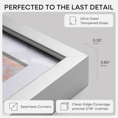 8.5x11 Silver Picture Frame (2 Count)
