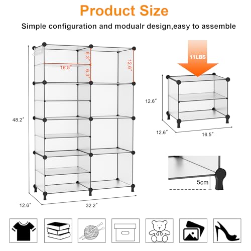 Closet Organizer 8 Cube Storage Shelves