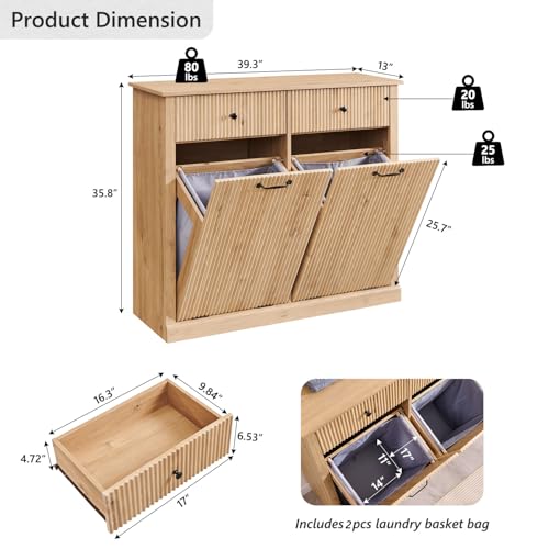 Double Tilt Out Trash Cabinet