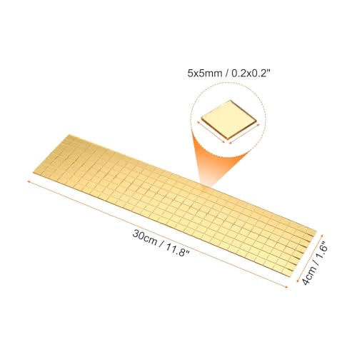 Mirror Mosaic Tiles 5x5mm Square Gold 10 Sheet 4800 Pcs (4800 Count)