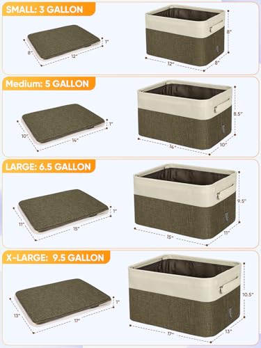 1 Pack Fabric Closet Storage Bins for Shelves