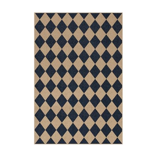 Checkered Easy Jute Outdoor Patio Rug