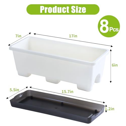 Window Box Planter 8 Pcs (8 Count)