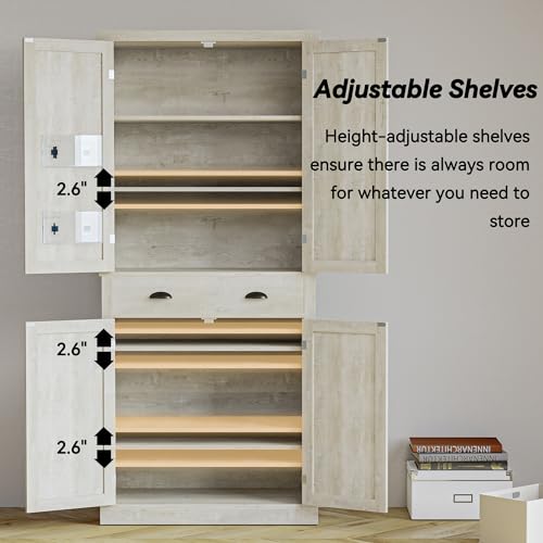 Storage Cabinet with Drawers and Doors for Living Room and Entryway