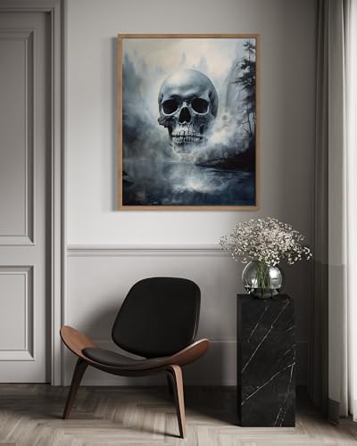 Foggy Skull Poster Art Print