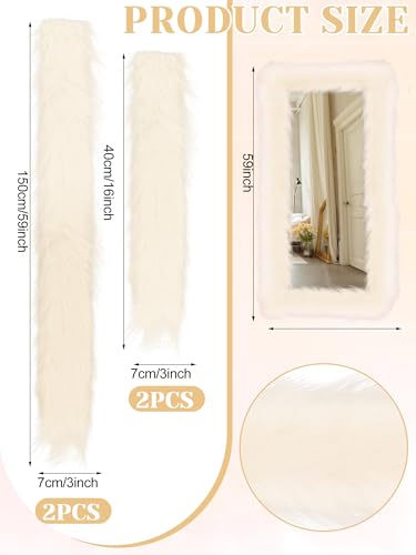 Full Length Mirror Cover 59 x 16 Inch Fluffy Universal