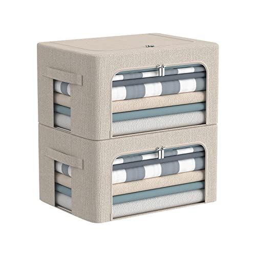 Clothes Storage Bins Box (2 Count)