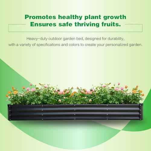 GARDMAX 8x4x1FT Galvanized Raised Garden Bed Kit