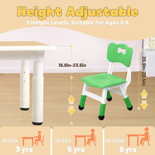 Kids Table and 4 Chairs Set for Ages 3