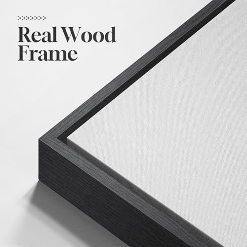 Framed Modern Black and White Abstract Wall Art