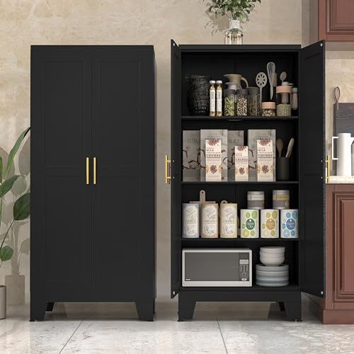 Metal Kitchen Pantry Storage Cabinet