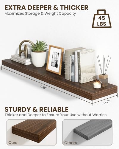 48" Floating Shelves for Wall (2 Count)