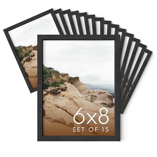 6x8 Black Oak Frame Set of 15