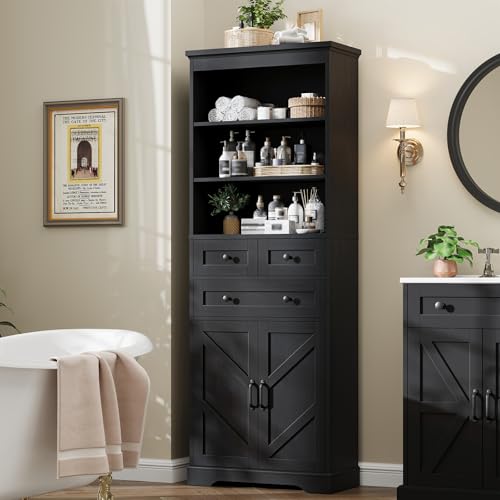 70" Tall Bathroom Storage Cabinet