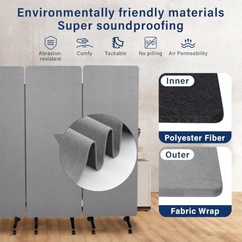 3 Panel Portable Office Partition (3 Count)