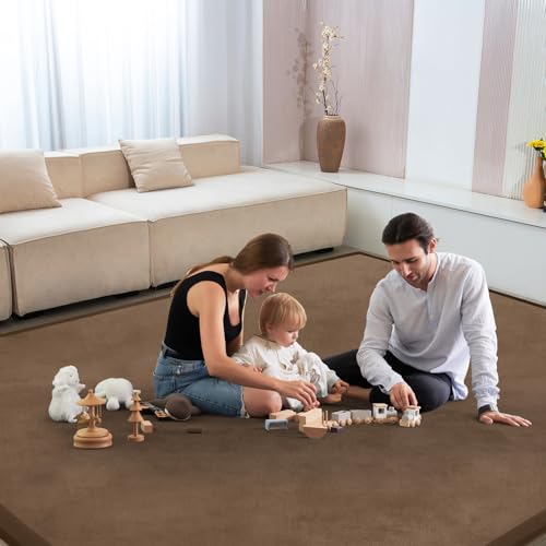 Baby Play Mat for Floor Nursery Rug Muscle Mat Area Rug Playroom Rug 50"x50" Playpen Mat Elastic Foam 1.3" Thick Crawling Mat for Babies
