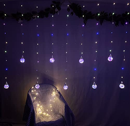 Wishing Ball Curtain Lights 200 LED Window Curtain String Light with Remote