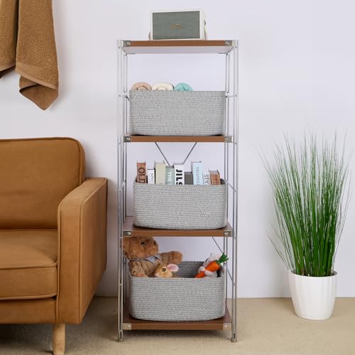 Large Storage Baskets for Shelves (3 Count)