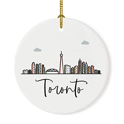 Round Ceramic Porcelain Christmas Tree Ornament Keepsake Gift
