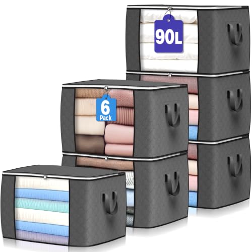 90L Large Storage Bags (6 Count)