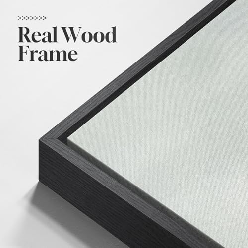 Large Framed Green Abstract Wall Art for Living Room