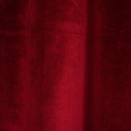 Set of 2 Classic Blackout Velvet Curtains Panels Home Theater Grommet Drapes Eyelet 52Wx84L (2 Count)