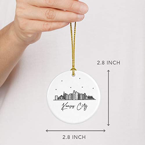 Round Ceramic Porcelain Christmas Tree Ornament