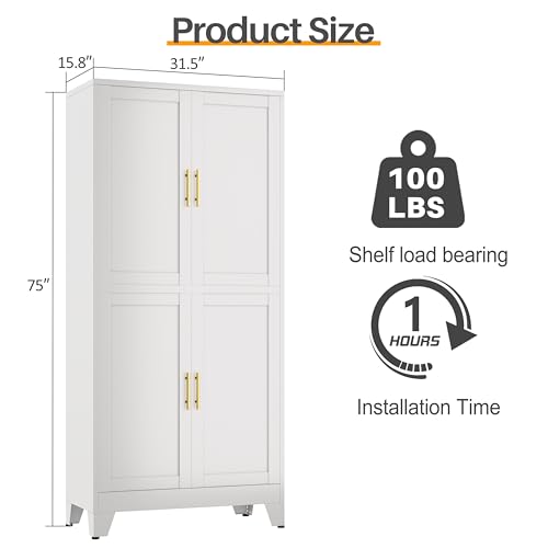 75" Tall Kitchen Pantry Cabinet