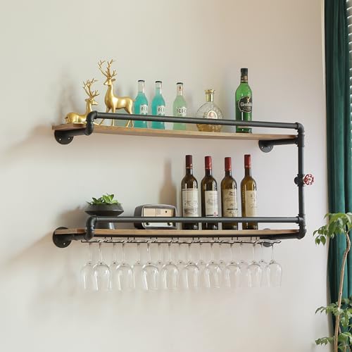 41 Inch Wine Rack Wall Mounted 2 Tier