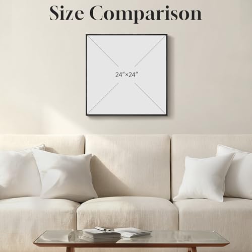Framed Blue Abstract Wall Art Decor