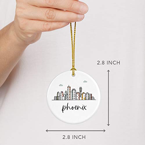 Round Ceramic Porcelain Christmas Tree Ornament Keepsake