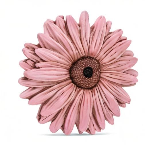 NAT & Jules Gerbera Daisy Flower Shaped Dimensional Indoor Outdoor 12 inch Cast Resin Decorative Garden Stepping Stone
