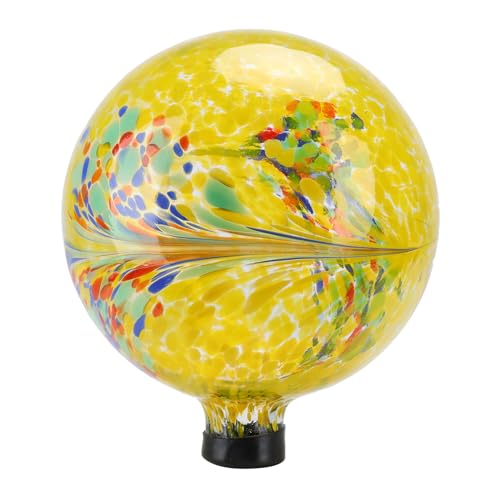 10" Gazing Ball Glass Reflective Garden Globe for Outdoor Decor