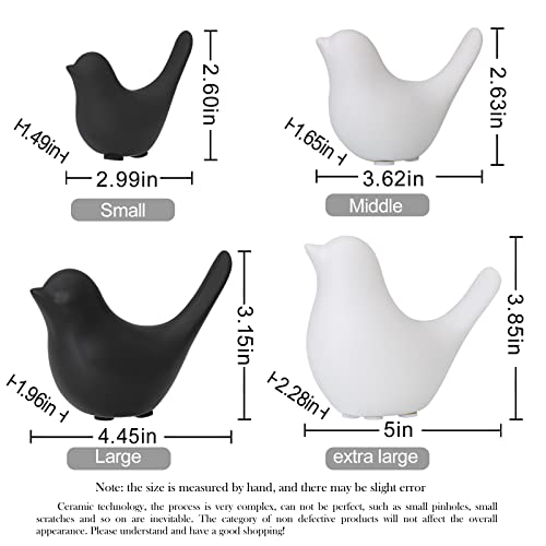 Notakia Small Birds Statues Black Modern Farmhouse Decor Deals (2 Count)