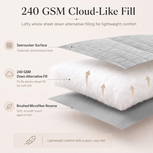 Oversized Queen Seersucker Comforter Set