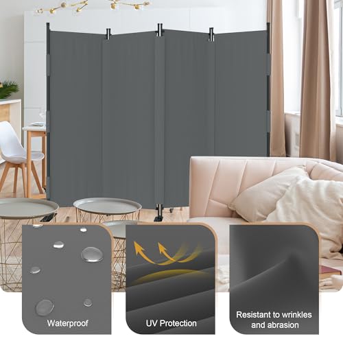 Room Divider 4 Panel Upgraded 88” Folding Screen Highly Secretive