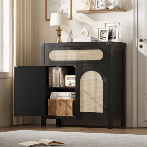 Rattan Sideboard Buffet Cabinets with Storage