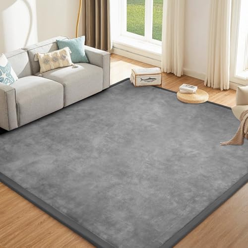 Baby Play Mat for Floor Nursery Rug Muscle Mat Area Rug Playroom Rug 79"x110" Playpen Mat Elastic Foam 1.3" Thick Crawling Mat for Babies