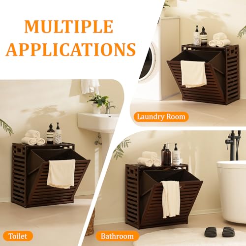 Tilt Out Laundry Hamper with Shelf
