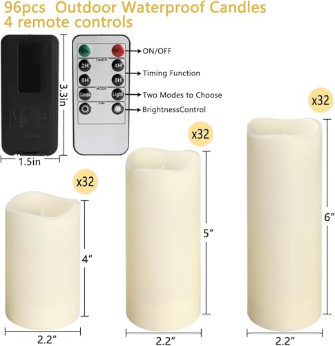 Set of 96 Flameless Led Battery Opeated (96 Count)