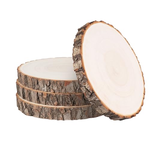 4Pcs Natural Wood Slices for Centerpieces (4 Count)