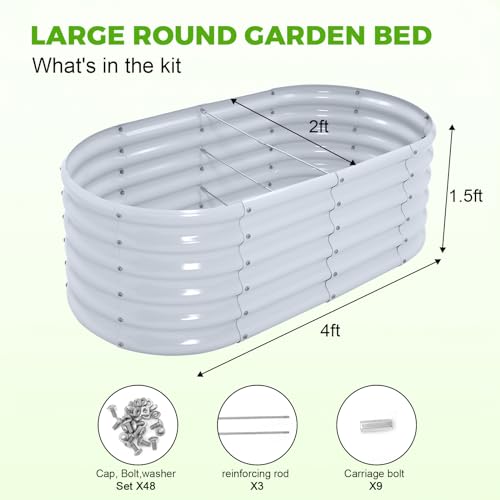 18“ Tall 4×2ft Galvanized Raised Garden Bed Kit