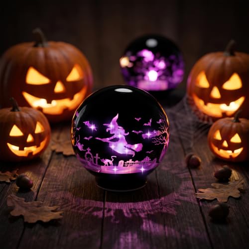 Halloween Decorations Rotating Lamp with Timer 360 Spooky Figurine Light